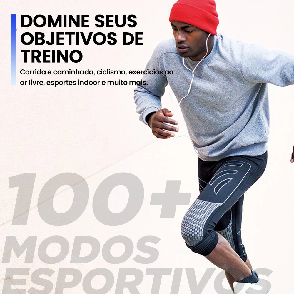 Smartwatch Zeblaze Btalk Plus 2,03 polegadas 240x296 Tela de Alta Clareza Relógio Esportivo (Preto) Longa Duração da Bateria Funções Práticas