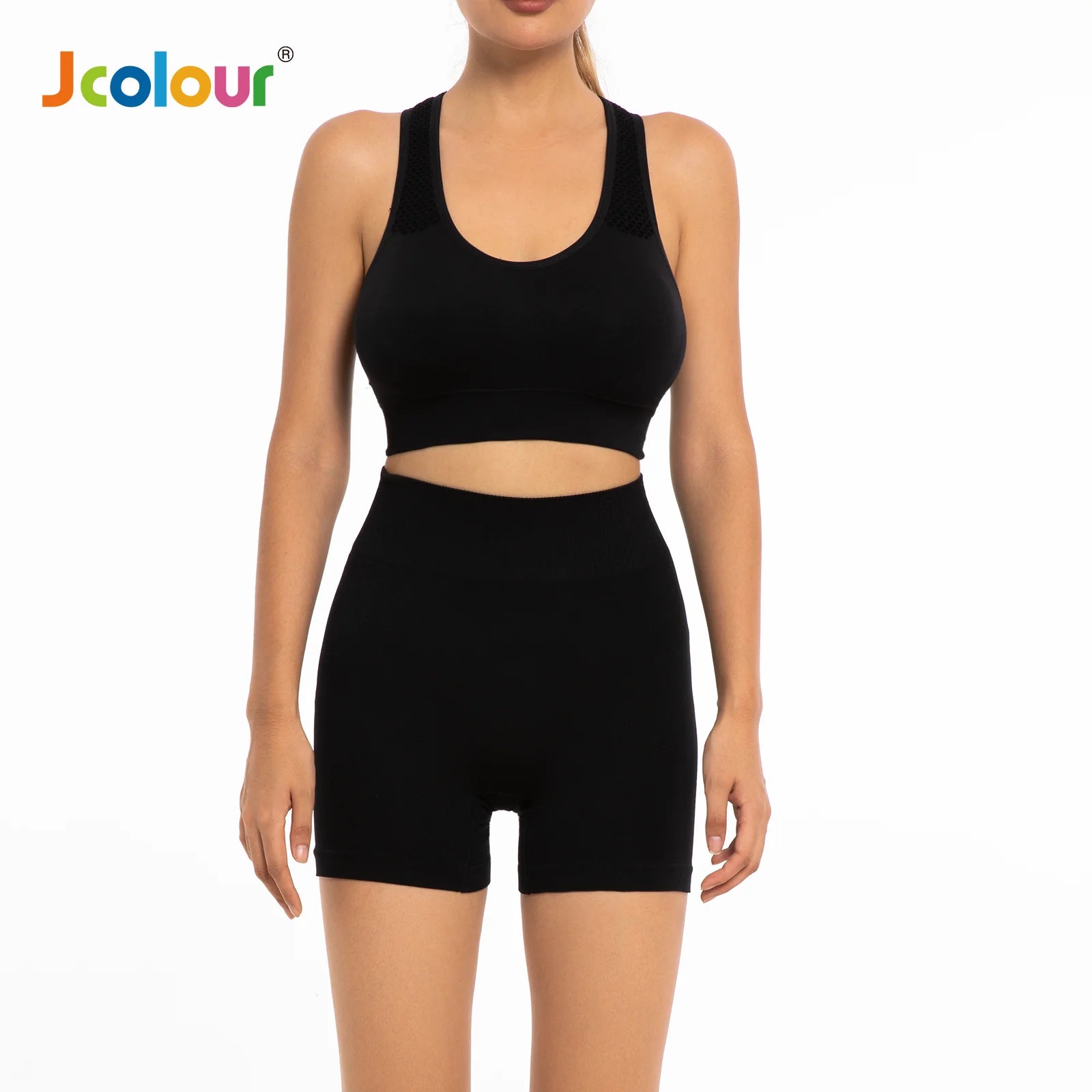 Conjunto de Top e Shorts Esportivo Feminino, Respirável e de Secagem Rápida