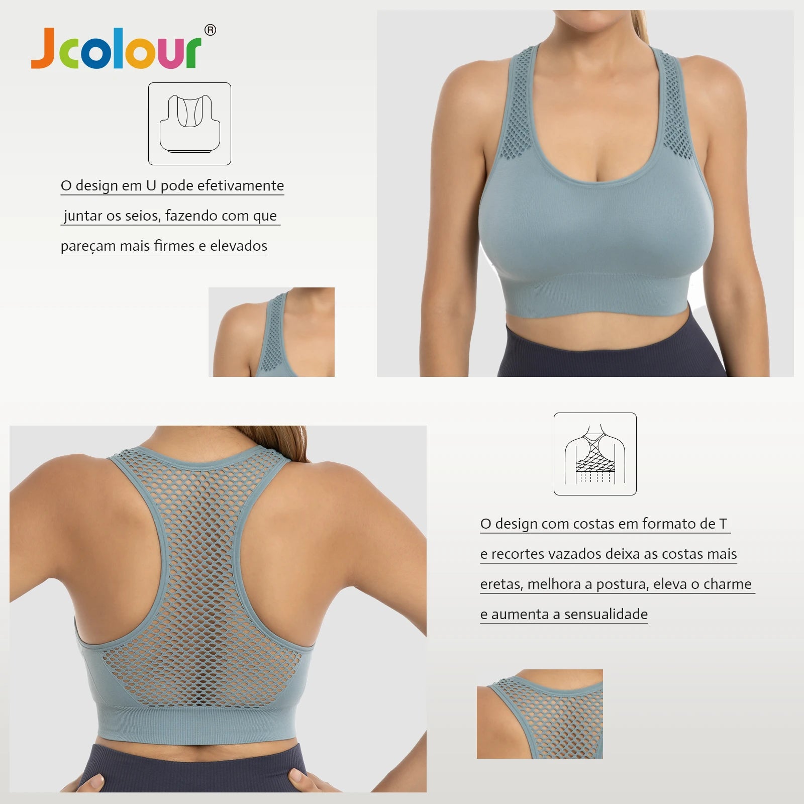 Conjunto de Top e Shorts Esportivo Feminino, Respirável e de Secagem Rápida