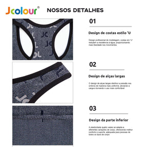 Conjunto Academia Fitness Feminino Leggings 1 Top Bra 1 Shorts