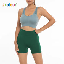 Conjunto de Top e Shorts Esportivo Feminino, Respirável e de Secagem Rápida