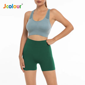 Conjunto de Top e Shorts Esportivo Feminino, Respirável e de Secagem Rápida