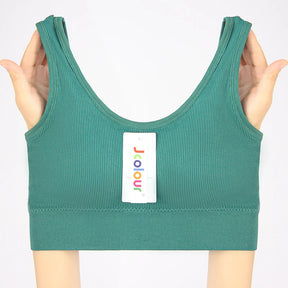 Conjunto de 3 peças: Top esportivo push-up, Poliéster, Respirável e confortável.