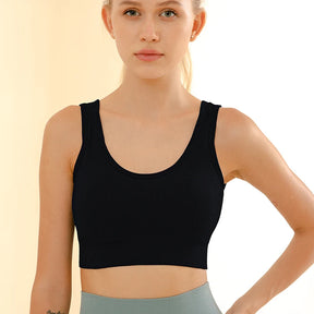 Conjunto de 3 peças: Top esportivo push-up, Poliéster, Respirável e confortável.