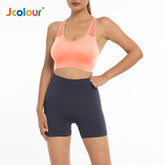 Conjunto de Top e Shorts Esportivo Feminino, Respirável e de Secagem Rápida