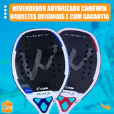 Raquete Beach Tenis Camewin Carbono 3K Relax Ed Especial Potencia Leve Capa Profissional Tratamento